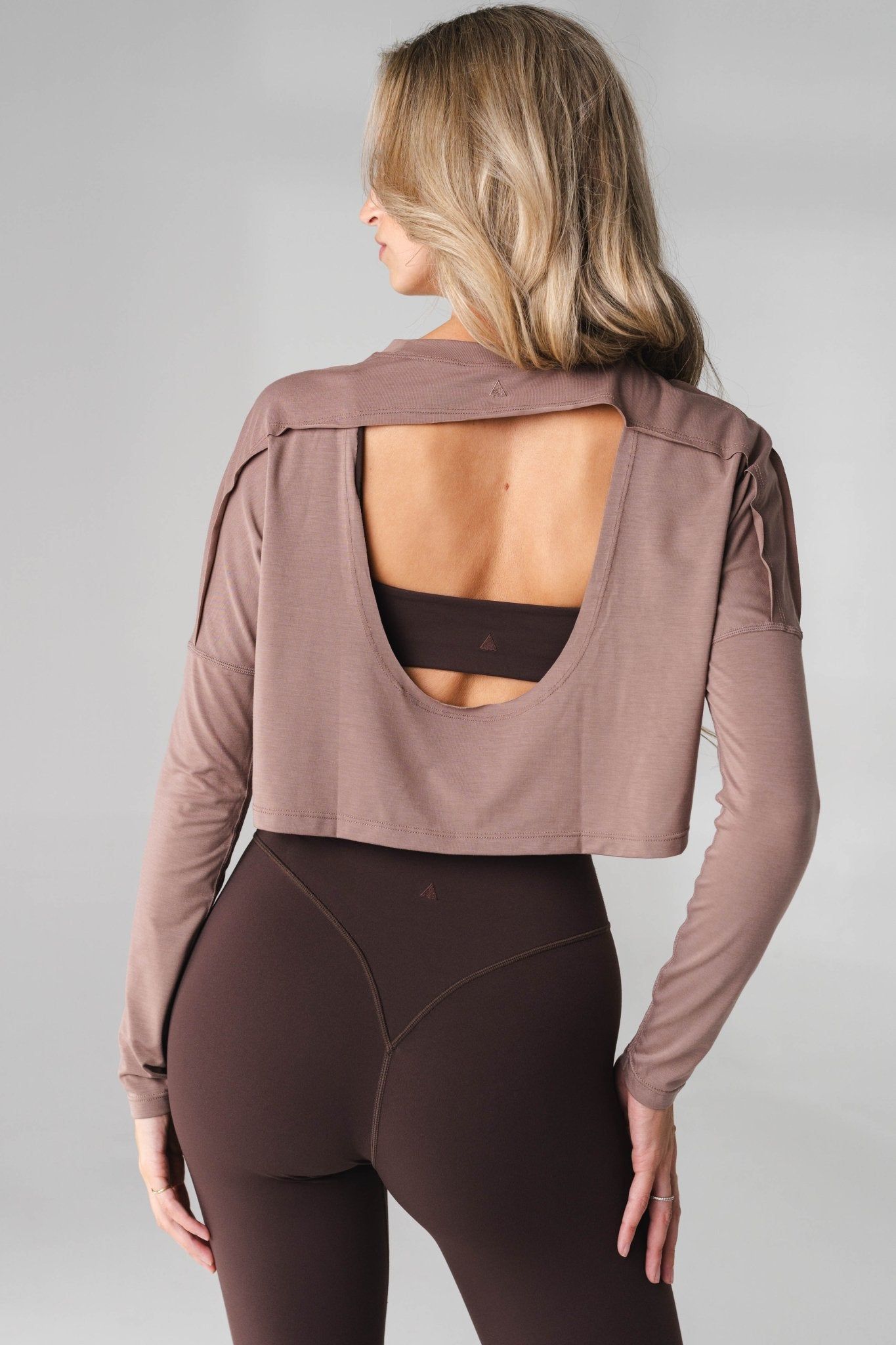 Vitality Versa Open Back Long Sleeve - Mocha sold by Balance Athletica product image thumbnail 4