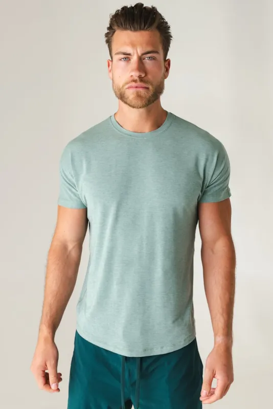 Vitality Vital Men's Tee - Eucalyptus Marl sold by Balance Athletica