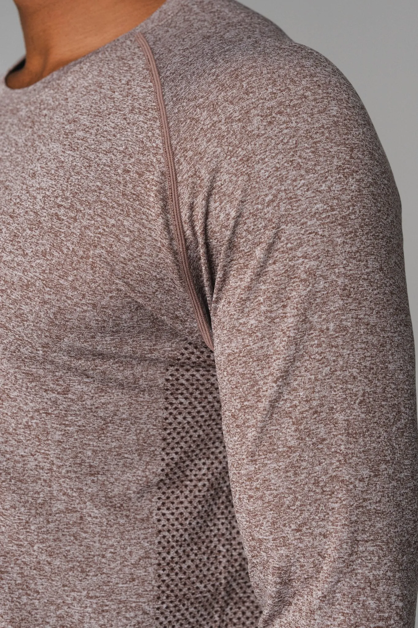 Vitality Kinetic® Long Sleeve Tee - Cocoa Marl sold by Balance Athletica product image thumbnail 5