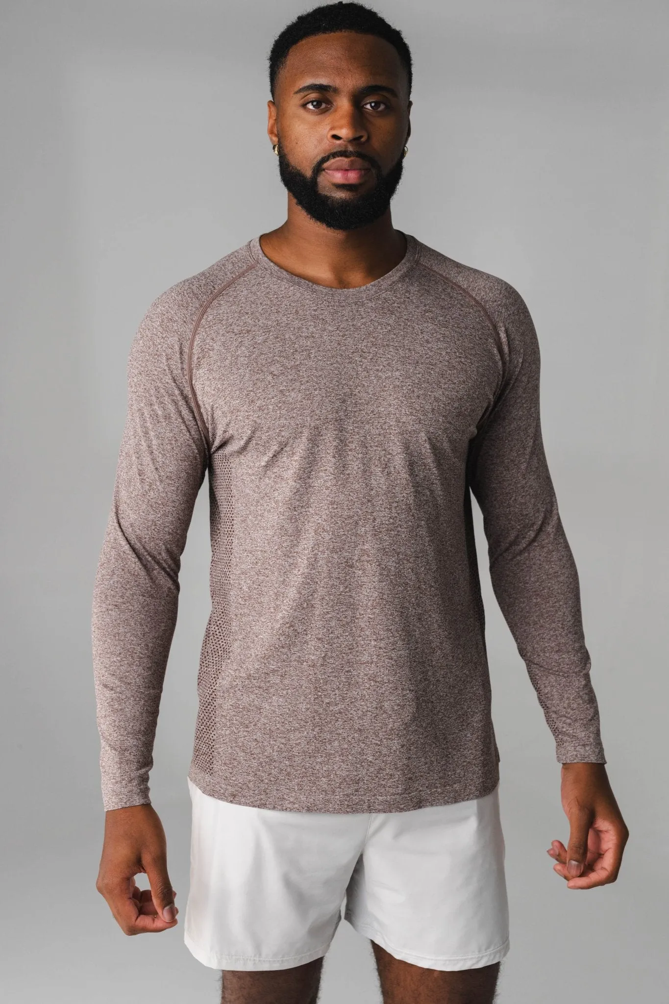 Vitality Kinetic® Long Sleeve Tee - Cocoa Marl sold by Balance Athletica