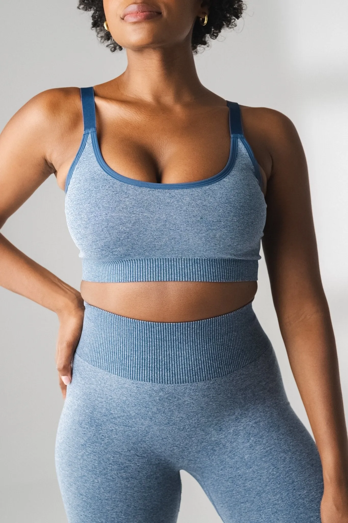 Vitality Formation Scoop Bra - Navy Heather sold by Balance Athletica product image thumbnail 3