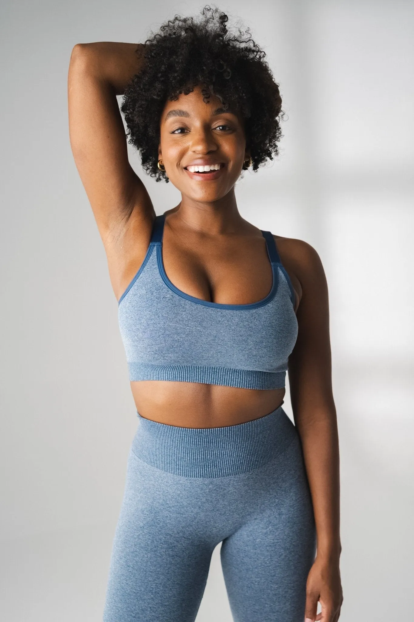 Vitality Formation Scoop Bra - Navy Heather sold by Balance Athletica