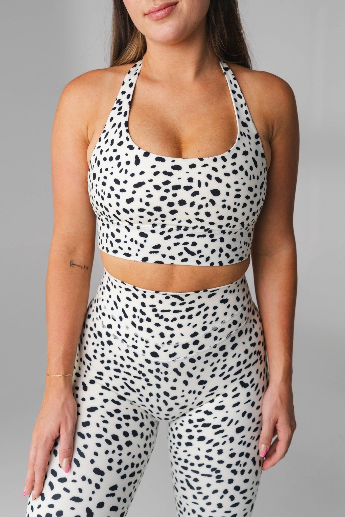 Vitality Ascend II Halter Bra - Snow Leopard - Revitalized sold by Balance Athletica product image thumbnail 3