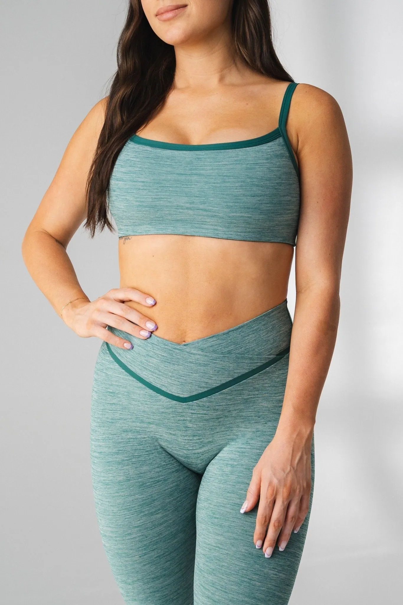 Vitality Daydream® Block Square Bra - Evergreen Marl sold by Balance Athletica product image thumbnail 2