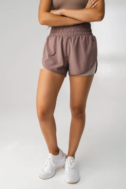 The Vista Short - Stone - Logo V1 - Revitalized sold by Balance Athletica