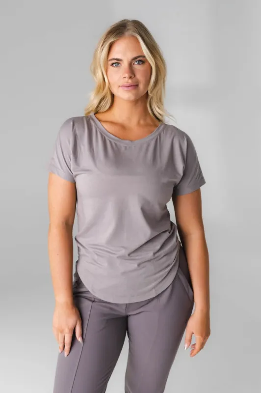 Vitality Versa Full Tee - Slate sold by Balance Athletica