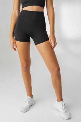 The Tenacity Short - Midnight - Silver Triangle Logo - Revitalized sold by Balance Athletica