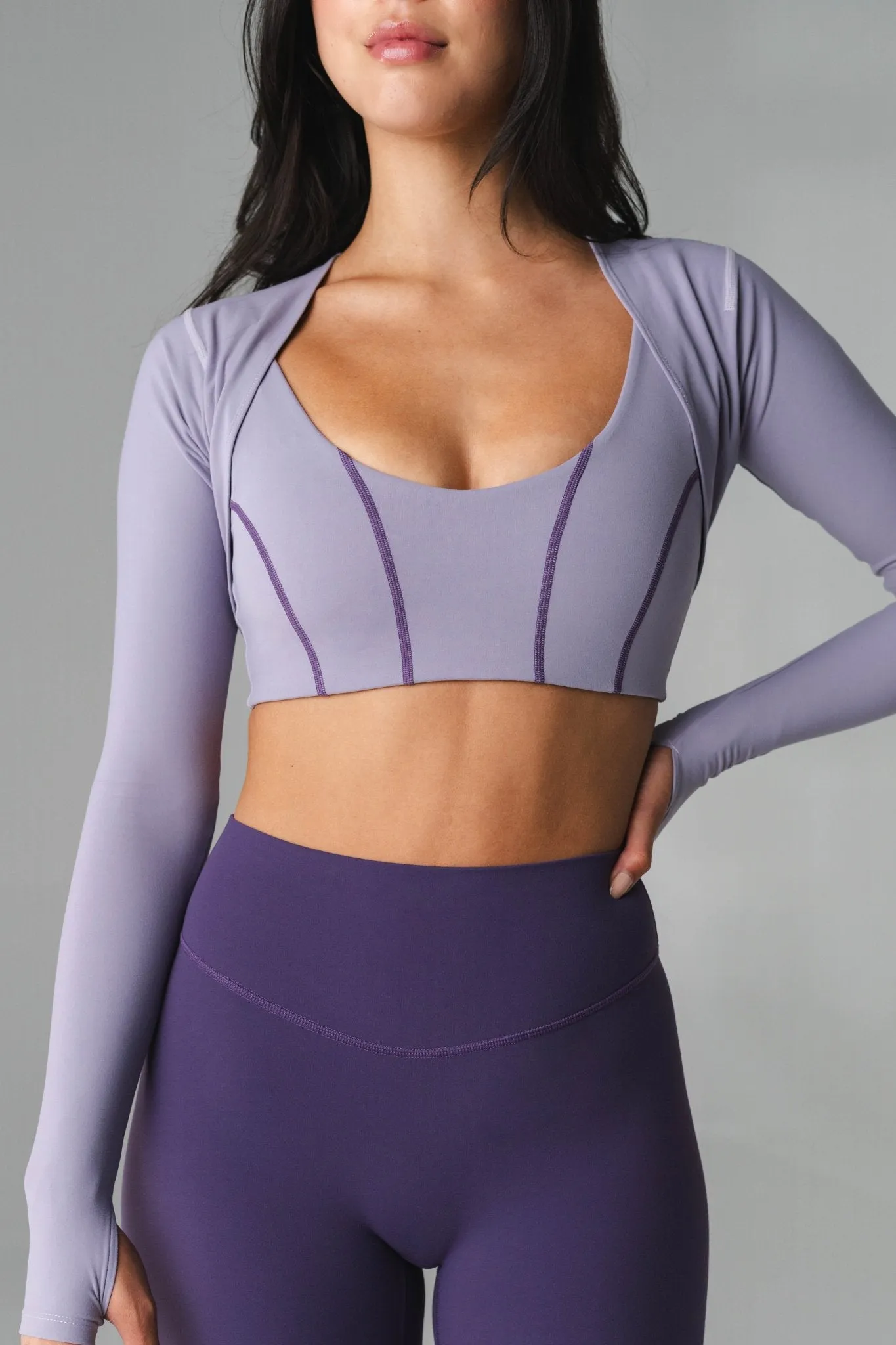 Cloud II™ Shrug - Ashberry Contrast sold by Balance Athletica product image thumbnail 3