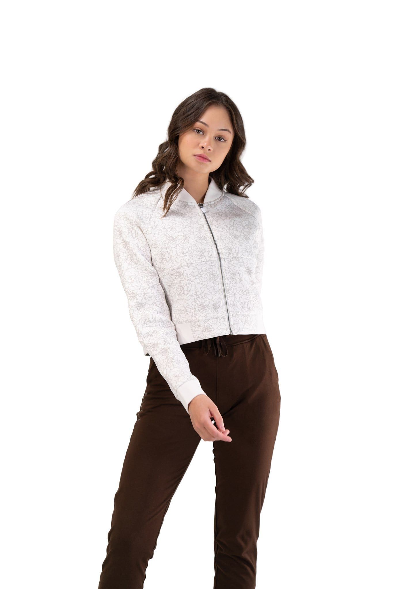 The Women's Flight Jacket - Cloud - Fleur - Revitalized sold by Balance Athletica product image thumbnail 2