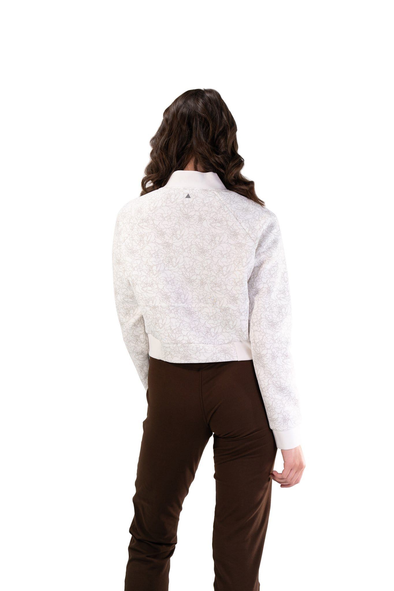 The Women's Flight Jacket - Cloud - Fleur - Revitalized sold by Balance Athletica product image thumbnail 4
