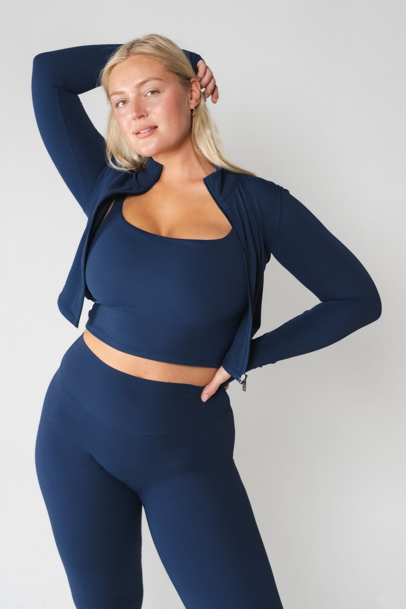 Cloud II™ Jacket - Navy - Revitalized sold by Balance Athletica