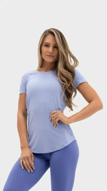The Echo Tee - Sky - Revitalized sold by Balance Athletica