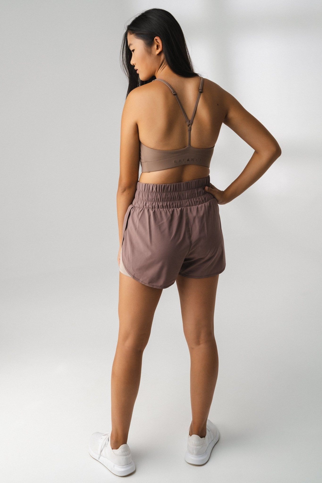 The Vista Short - Stone - Logo V1 - Revitalized sold by Balance Athletica product image thumbnail 6