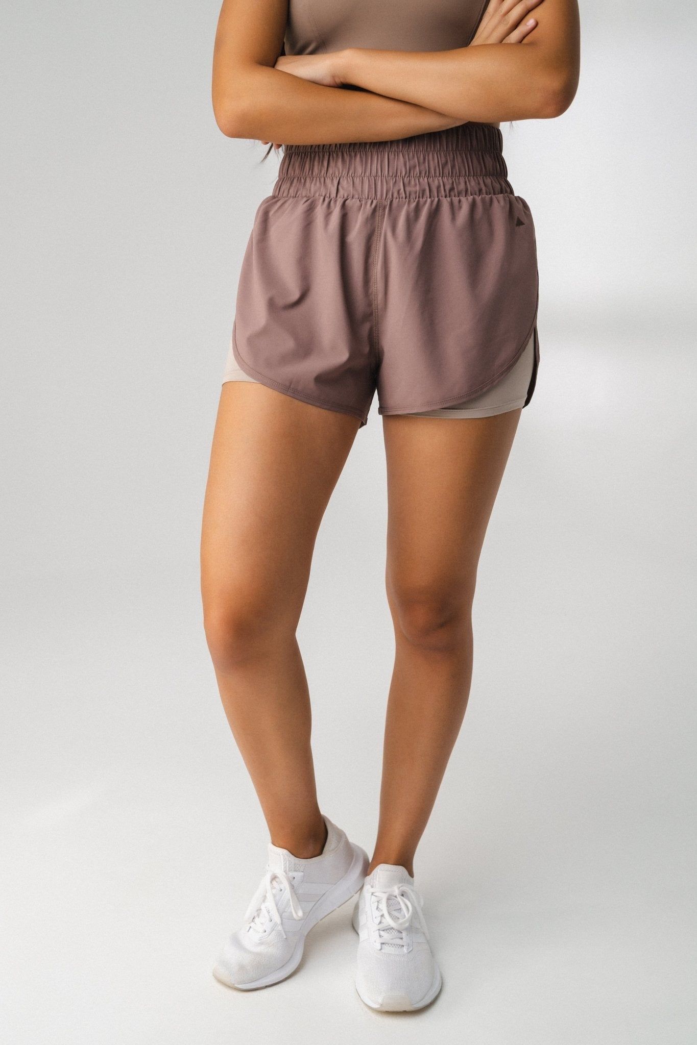 The Vista Short - Stone - Logo V1 - Revitalized sold by Balance Athletica