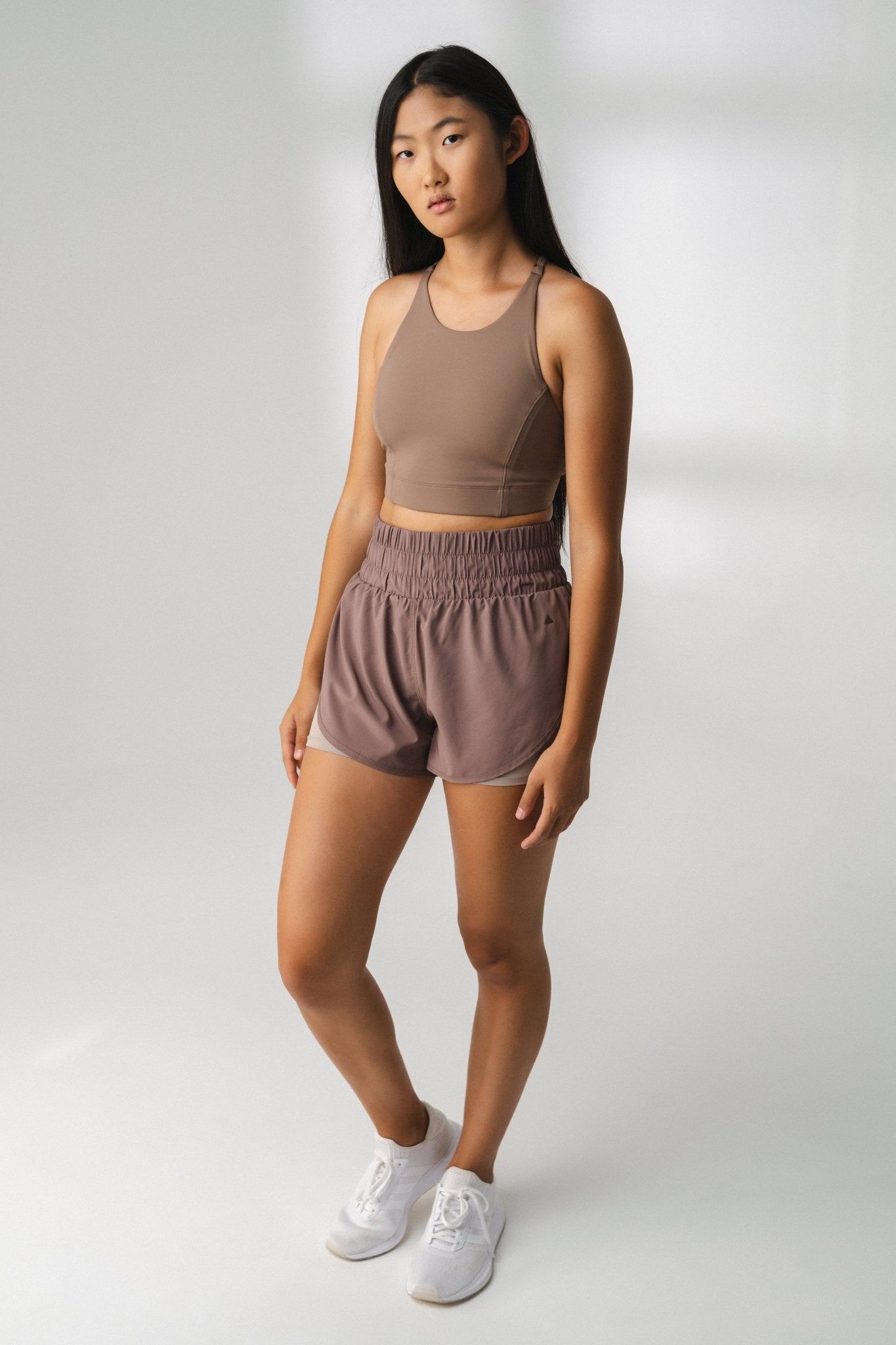 The Vista Short - Stone - Logo V1 - Revitalized sold by Balance Athletica product image thumbnail 4