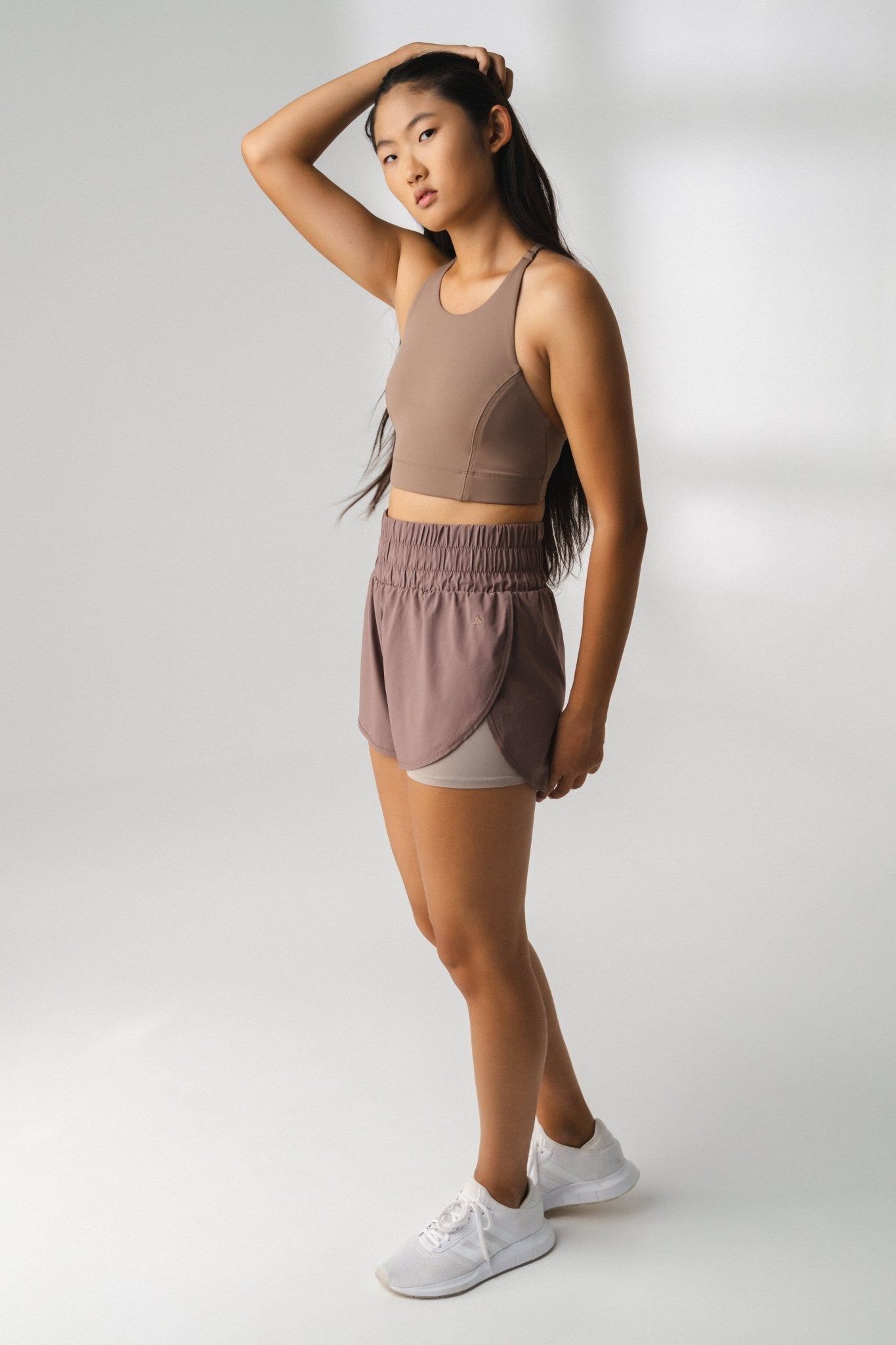 The Vista Short - Stone - Logo V1 - Revitalized sold by Balance Athletica product image thumbnail 2