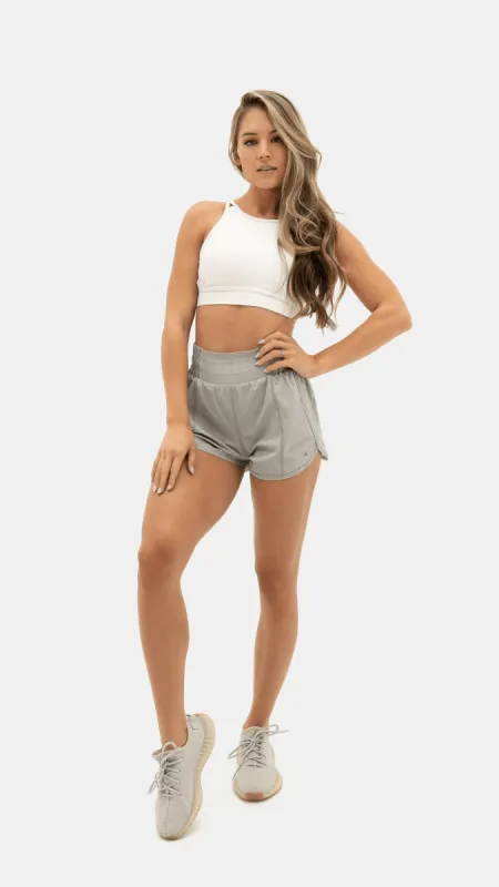 The Breeze Short - Fog - Revitalized sold by Balance Athletica