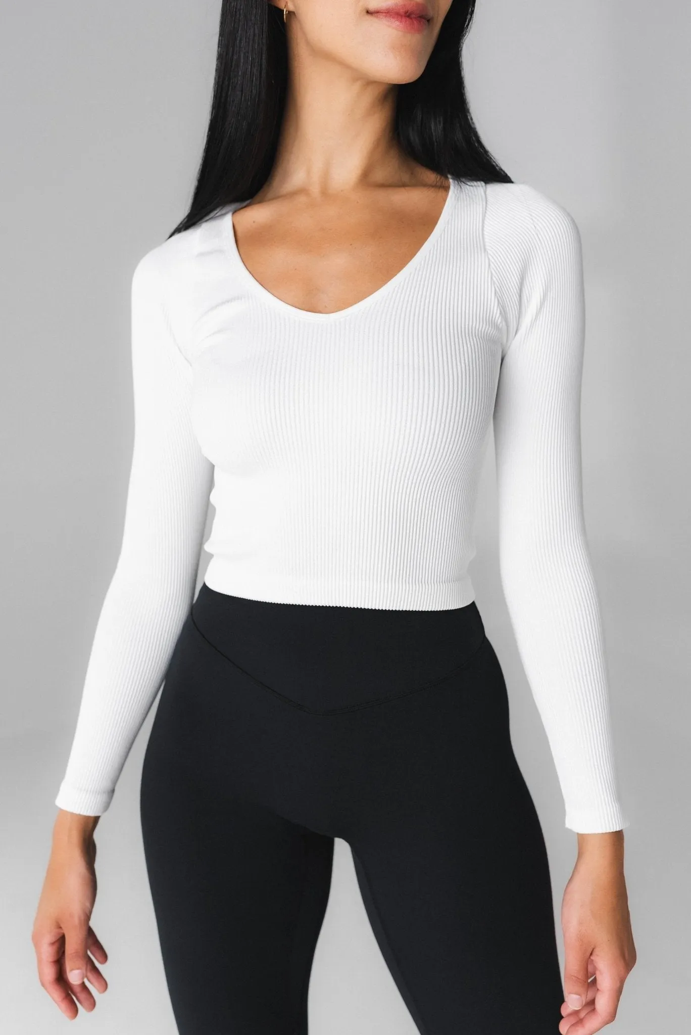 Vitality Synergy® V Long Sleeve - Snow sold by Balance Athletica product image thumbnail 3