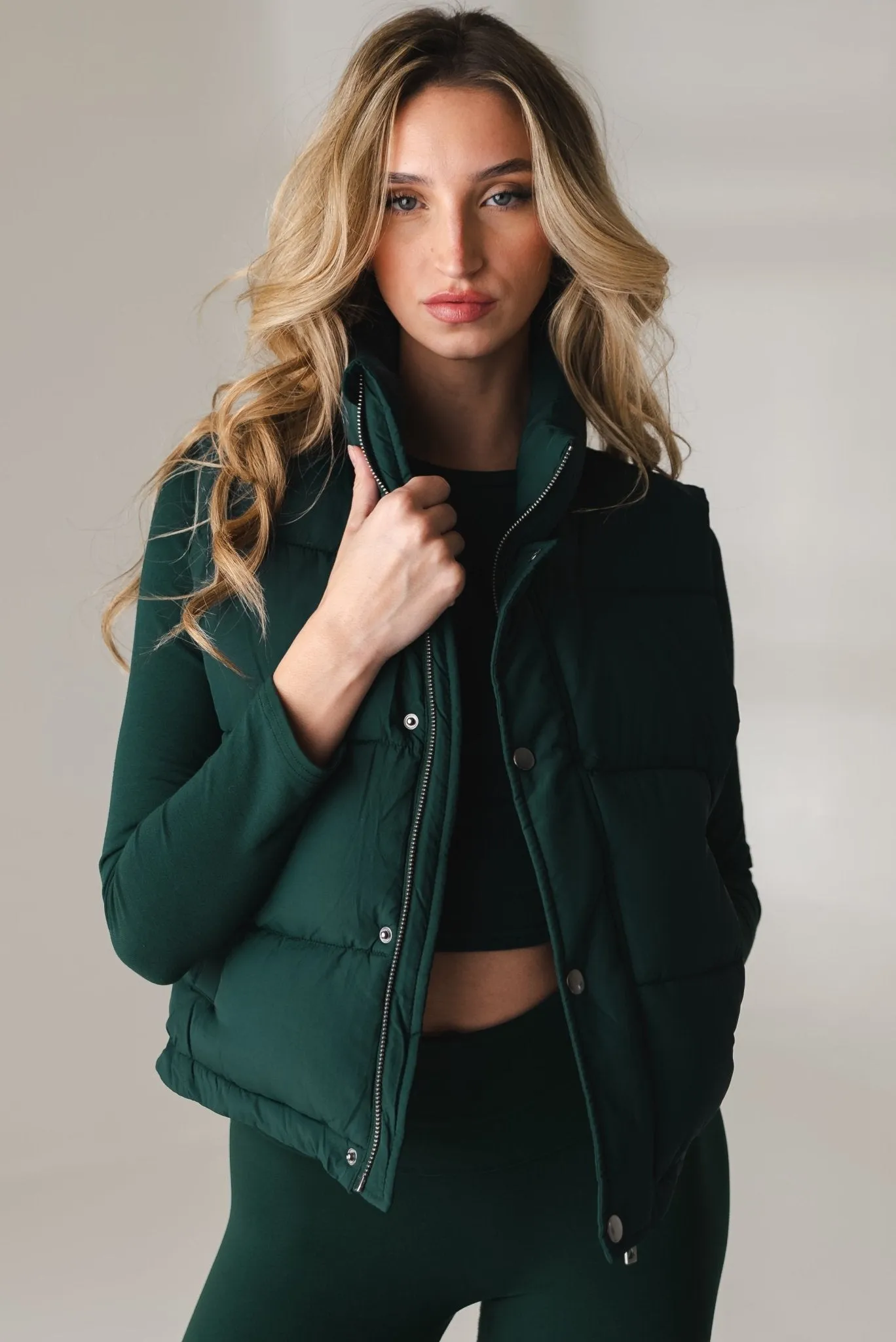 Vitality Puffer Vest - Forest sold by Balance Athletica product image thumbnail 3