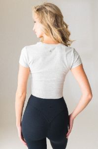 Vitality Basis Tee - Heather Grey sold by Balance Athletica