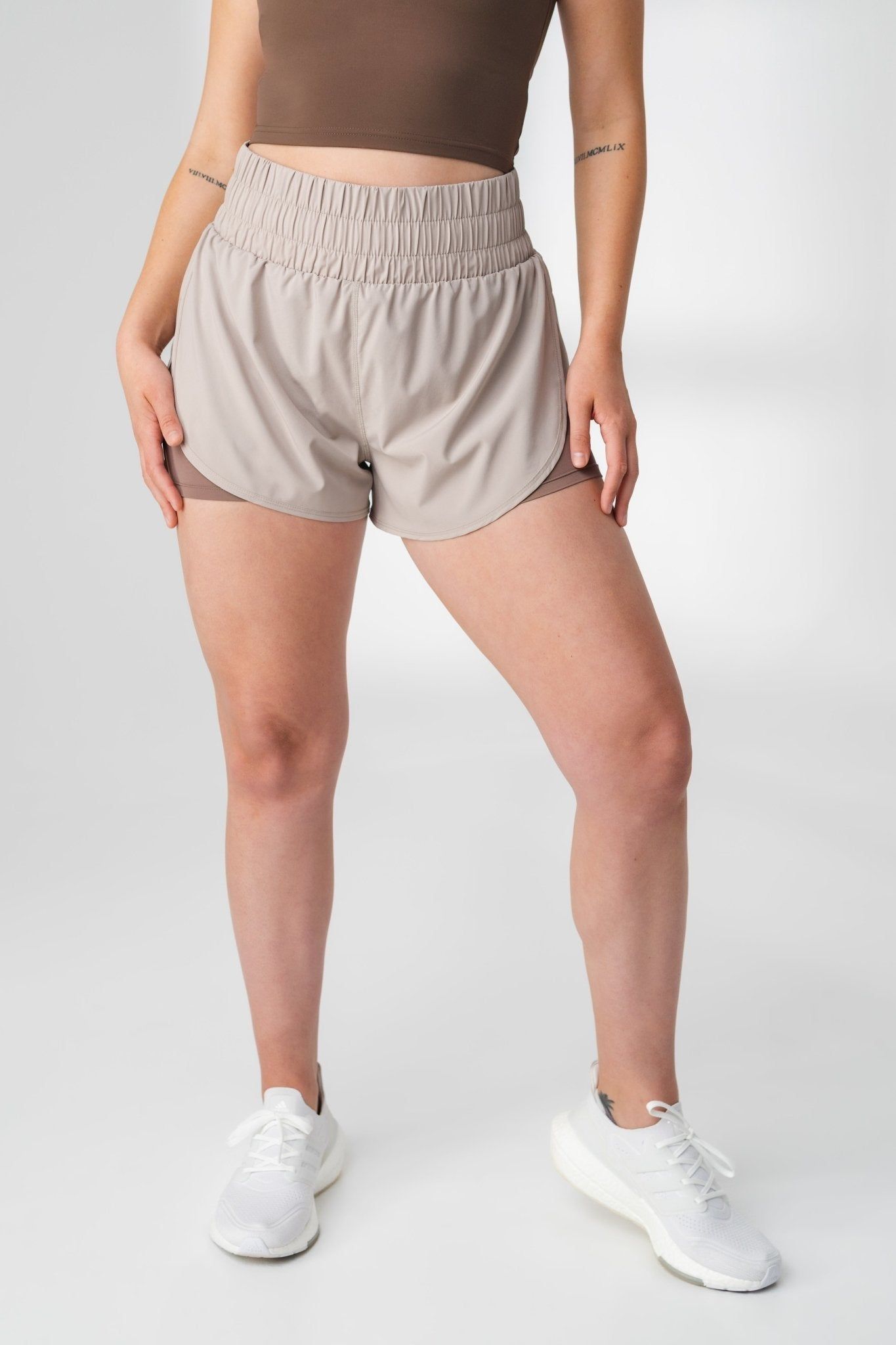 The Vista Short - Overcast - Logo V2 - Revitalized sold by Balance Athletica
