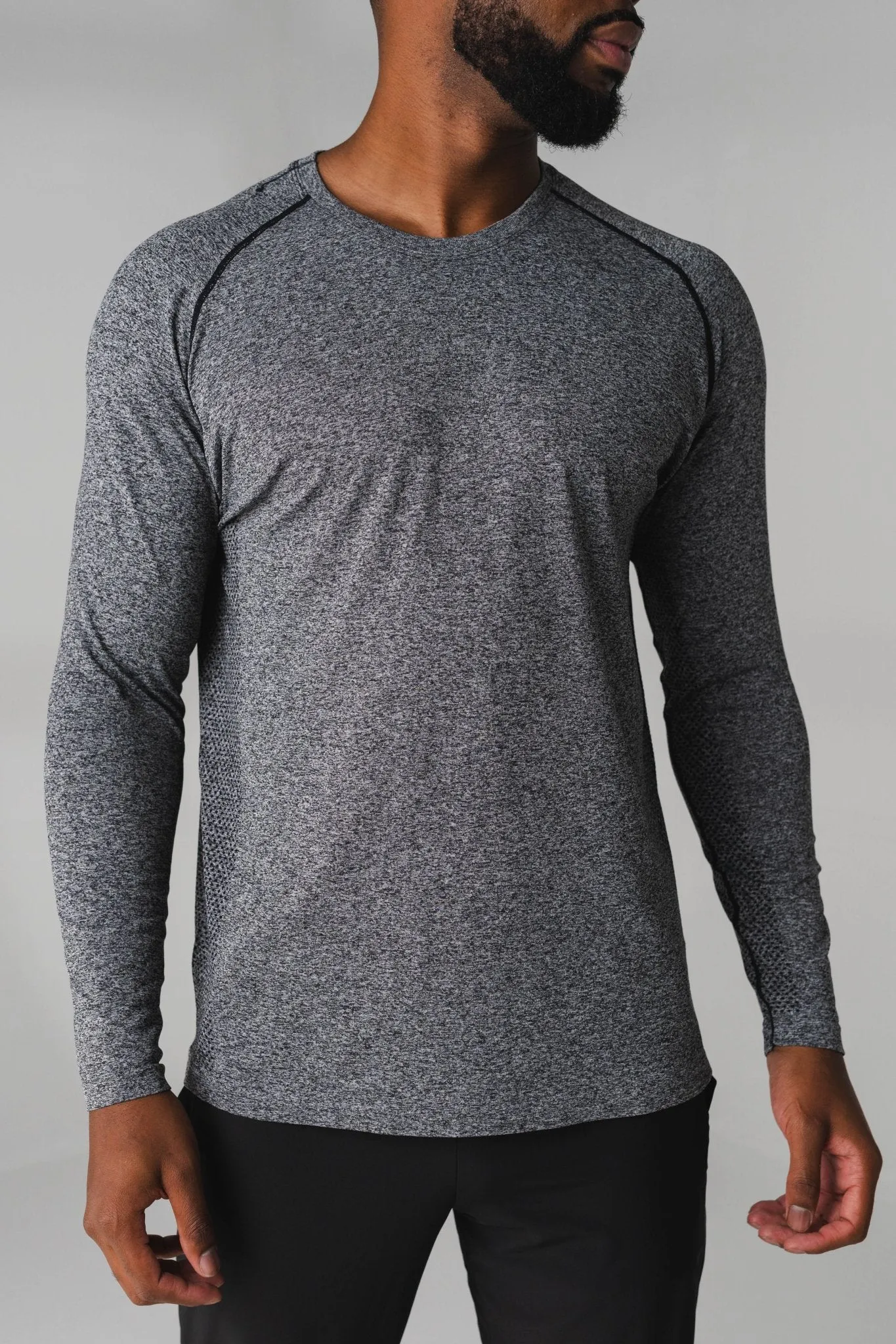 Vitality Kinetic® Long Sleeve Tee - Midnight Marl sold by Balance Athletica product image thumbnail 3