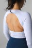 Synergy Open Back Long Sleeve - Sky - Revitalized sold by Balance Athletica
