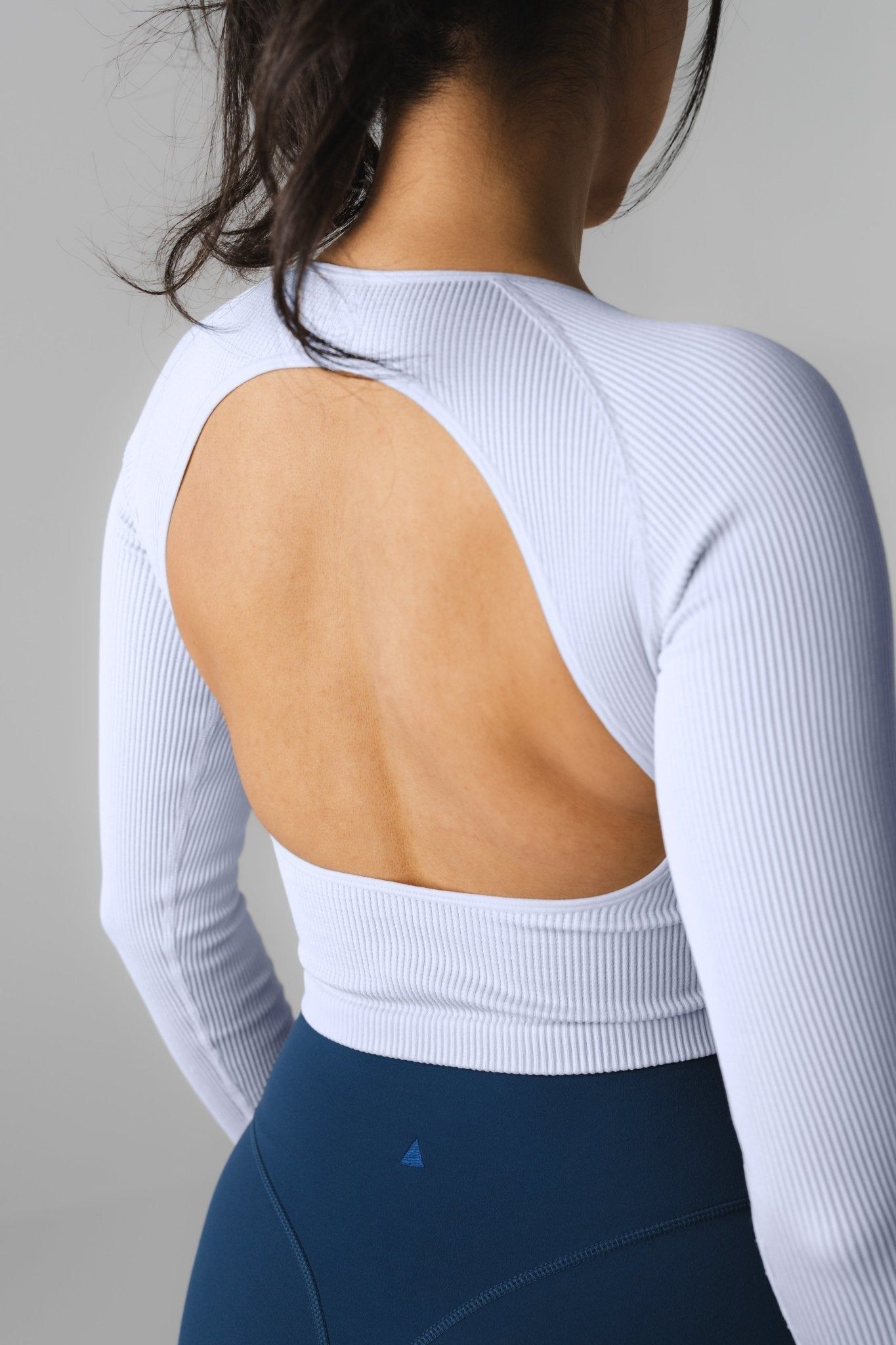 Synergy Open Back Long Sleeve - Sky - Revitalized sold by Balance Athletica product image thumbnail 5