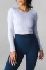Synergy Open Back Long Sleeve - Sky - Revitalized sold by Balance Athletica