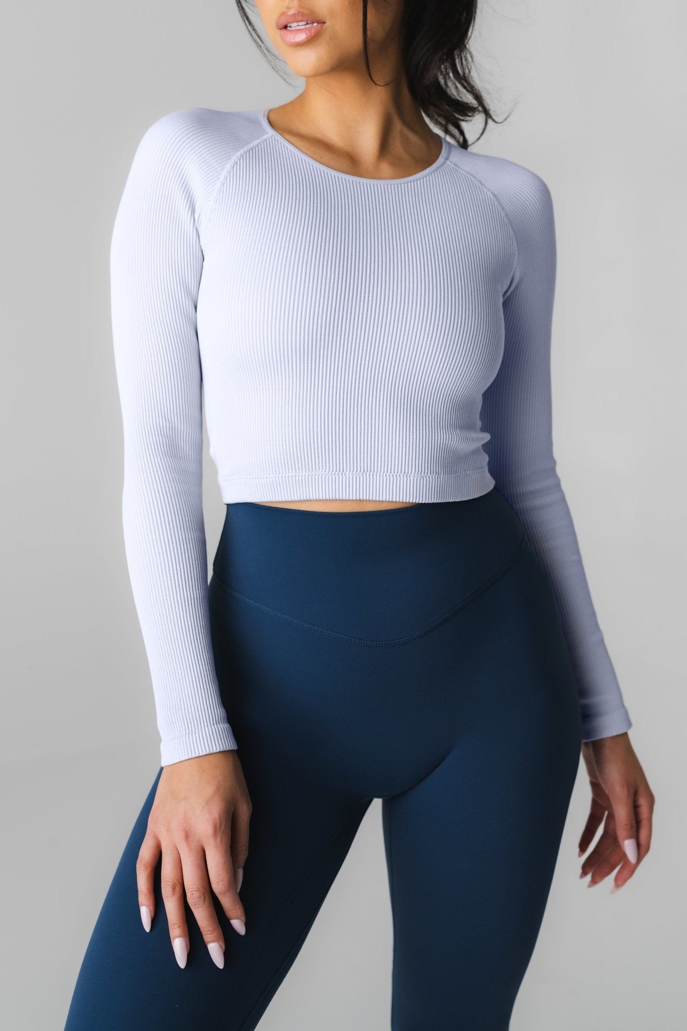 Synergy Open Back Long Sleeve - Sky - Revitalized sold by Balance Athletica product image thumbnail 3