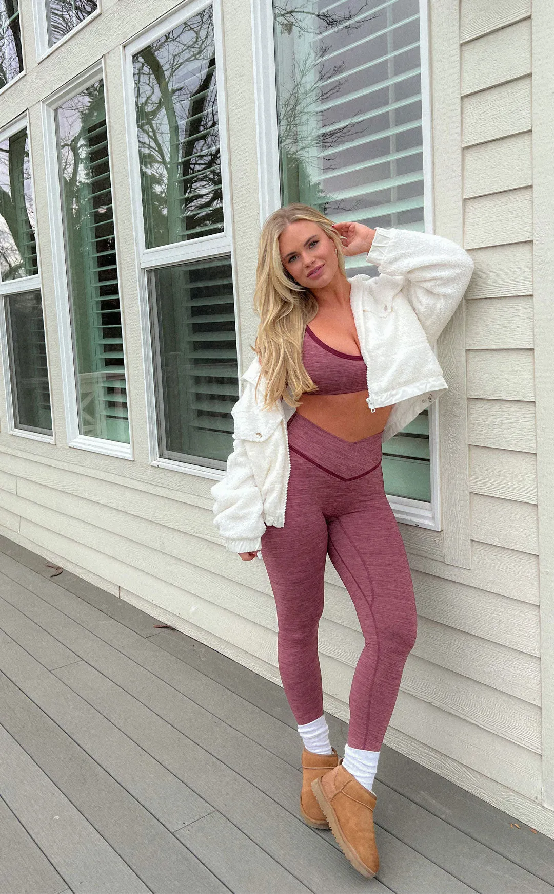 Vitality Daydream® V Pant - Blackberry Rose sold by Balance Athletica product image thumbnail 5