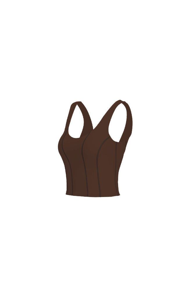 Cloud II™ Corset Tank - Cocoa Contrast sold by Balance Athletica product image thumbnail 2