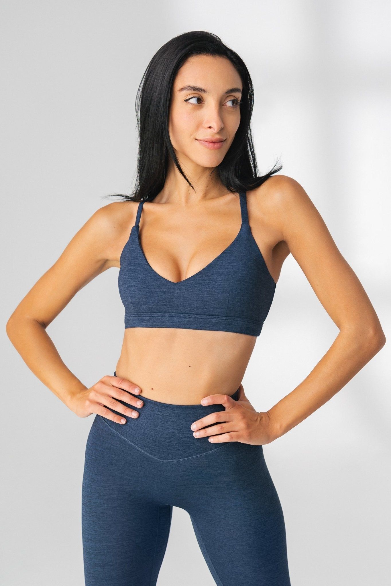 The Cloud V Bra - Navy Static - Revitalized sold by Balance Athletica product image thumbnail 5