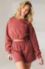 Vitality Cozy® Crop Crew - Rosewood sold by Balance Athletica