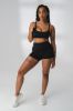 The Cloud Short - Midnight - Black Triangle Logo - Revitalized sold by Balance Athletica