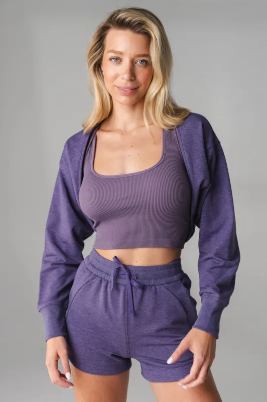 Vitality Studio® Shrug - Violet Marl sold by Balance Athletica