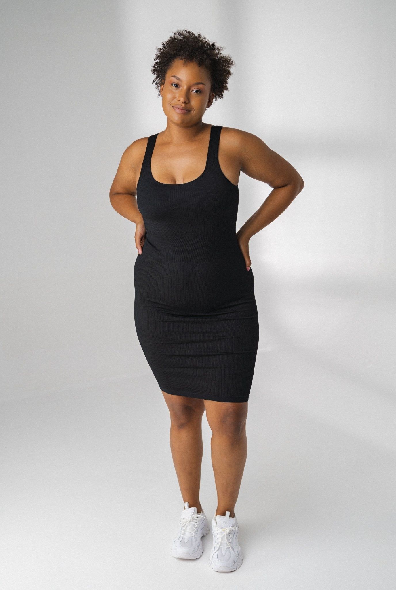 The Linear Midi Dress - Midnight - Revitalized sold by Balance Athletica
