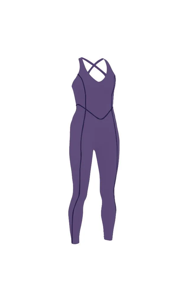 Cloud II™ X Jumpsuit - Violet Contrast sold by Balance Athletica product image thumbnail 2