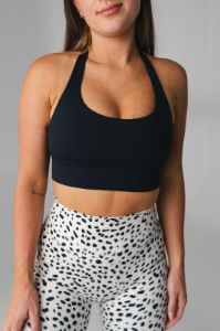 Vitality Ascend II Halter Bra - Midnight  - Revitalized sold by Balance Athletica
