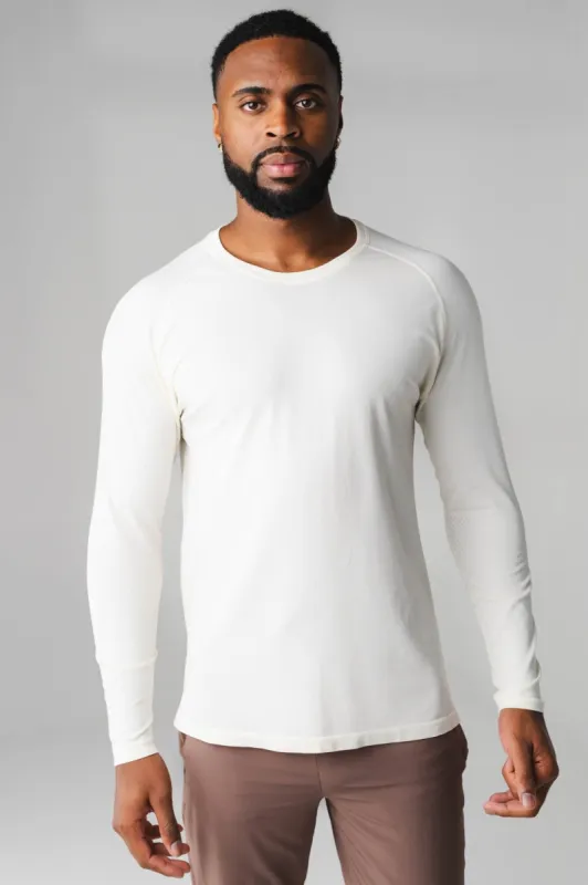 Vitality Kinetic® Long Sleeve Tee - Oat Marl sold by Balance Athletica