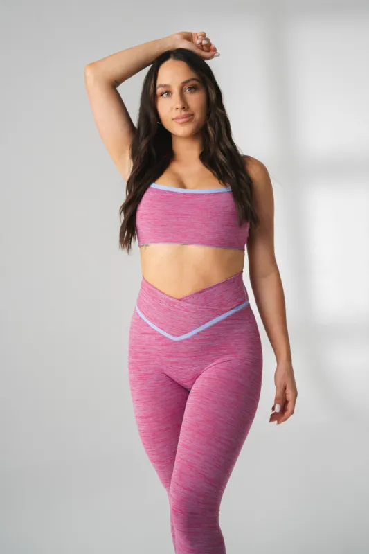 Vitality Daydream® Block Square Bra - Berry Marl sold by Balance Athletica