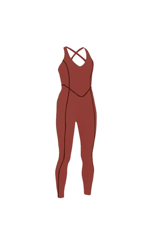 Cloud II™ X Jumpsuit - Rosewood Contrast sold by Balance Athletica product image thumbnail 2