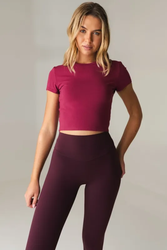Vitality Basis Tee - Sangria sold by Balance Athletica