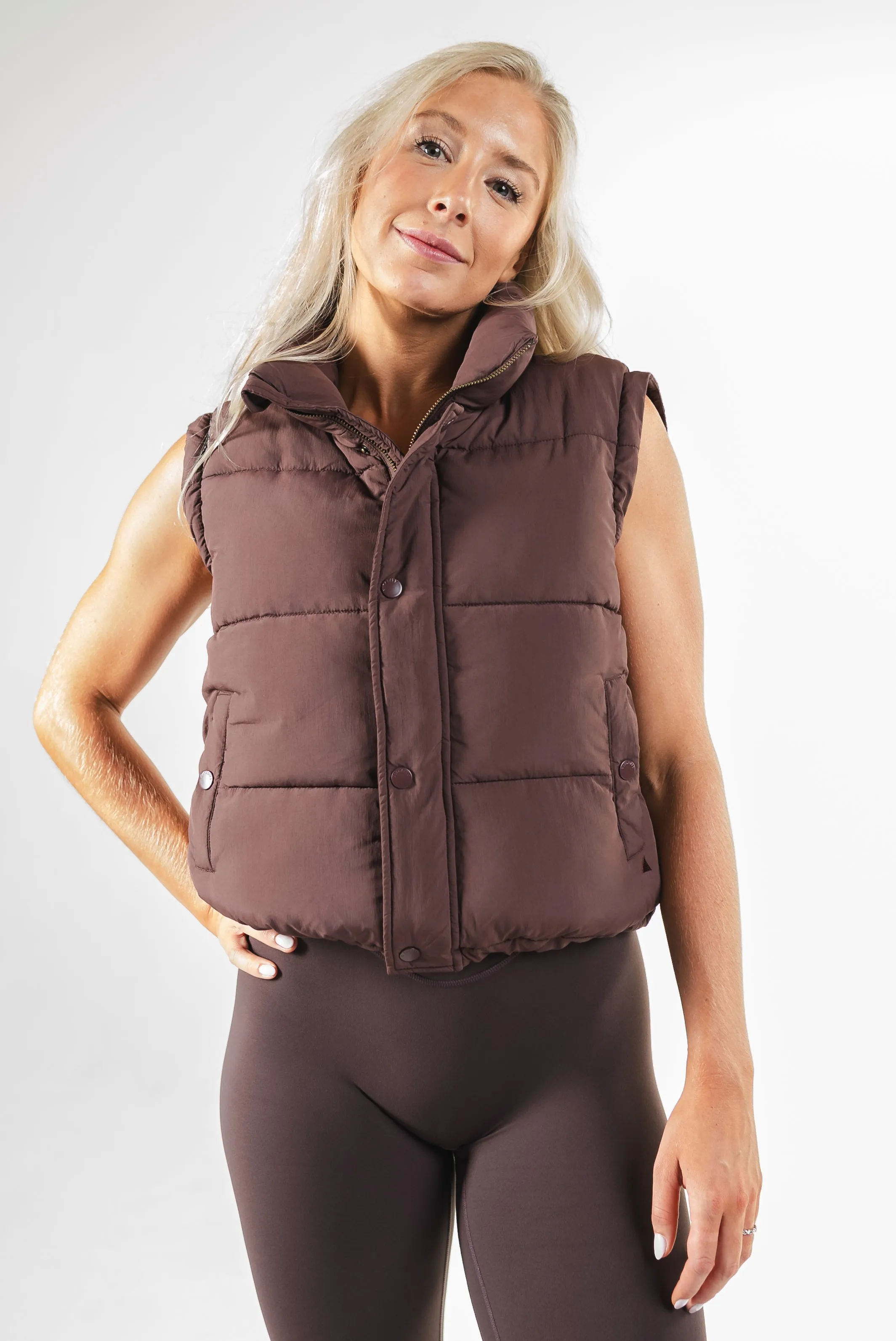 Vitality Convertible Puffer - Cocoa sold by Balance Athletica product image thumbnail 4