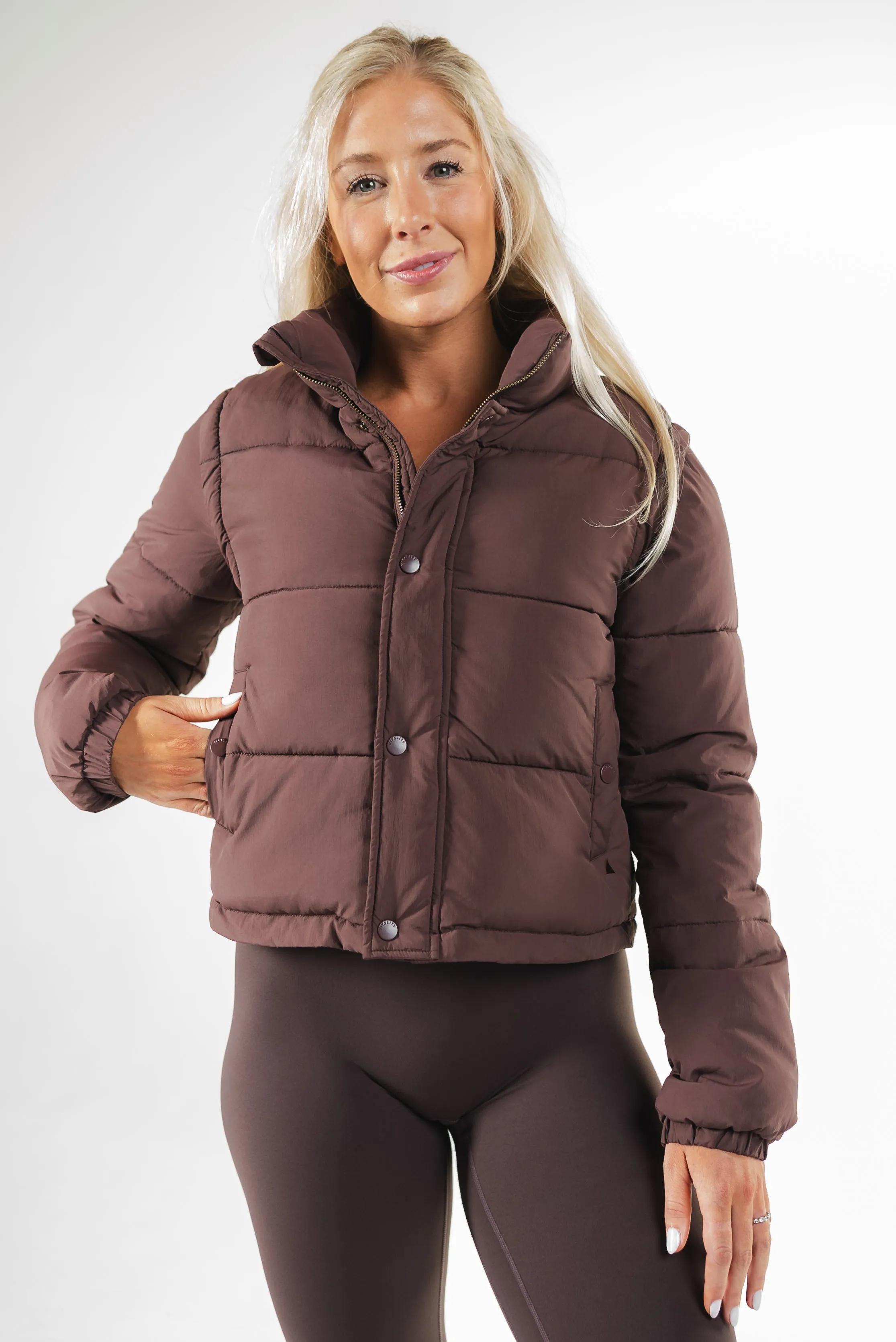Vitality Convertible Puffer - Cocoa sold by Balance Athletica product image thumbnail 3