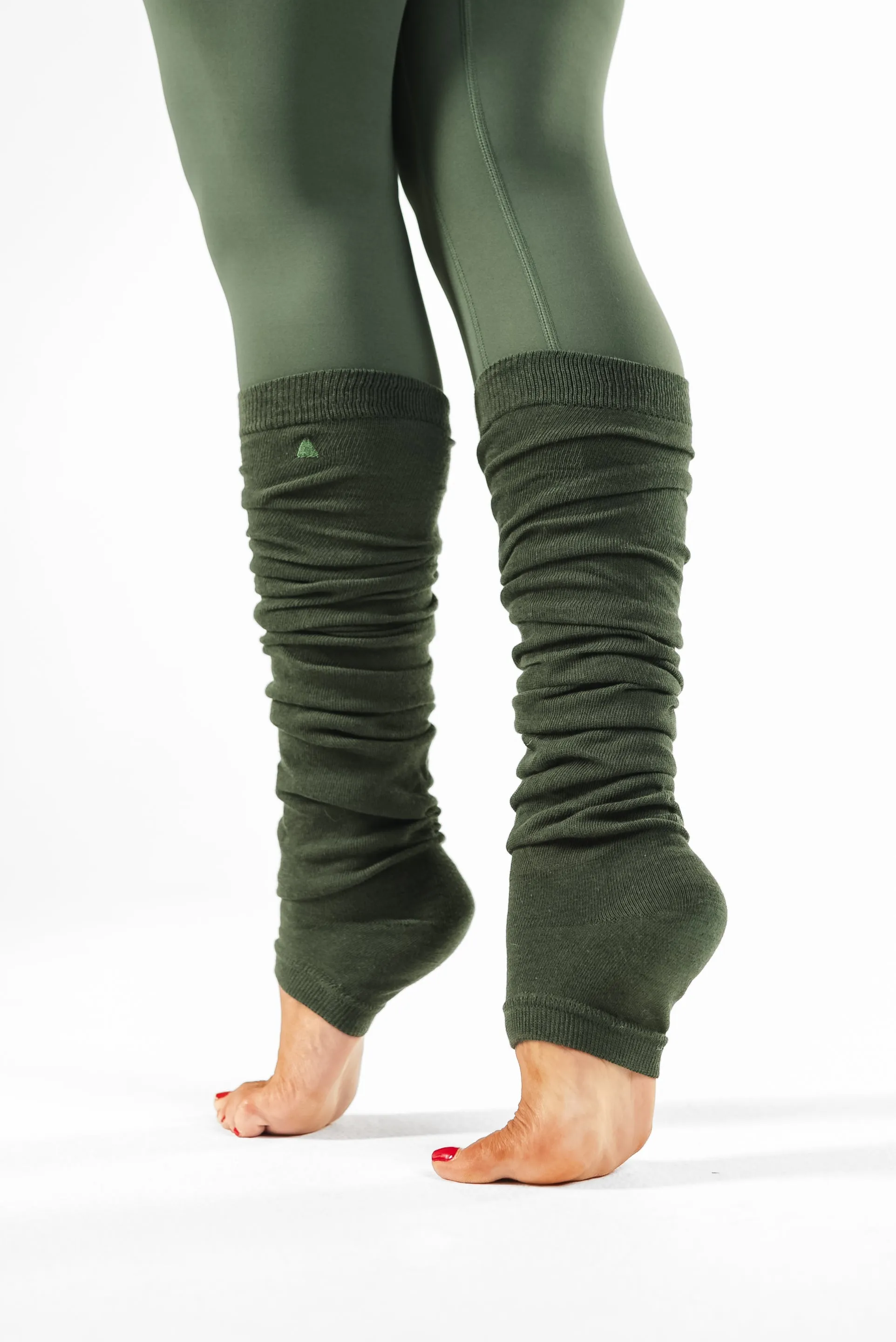 Sporty Leg Warmers - Olive sold by Balance Athletica