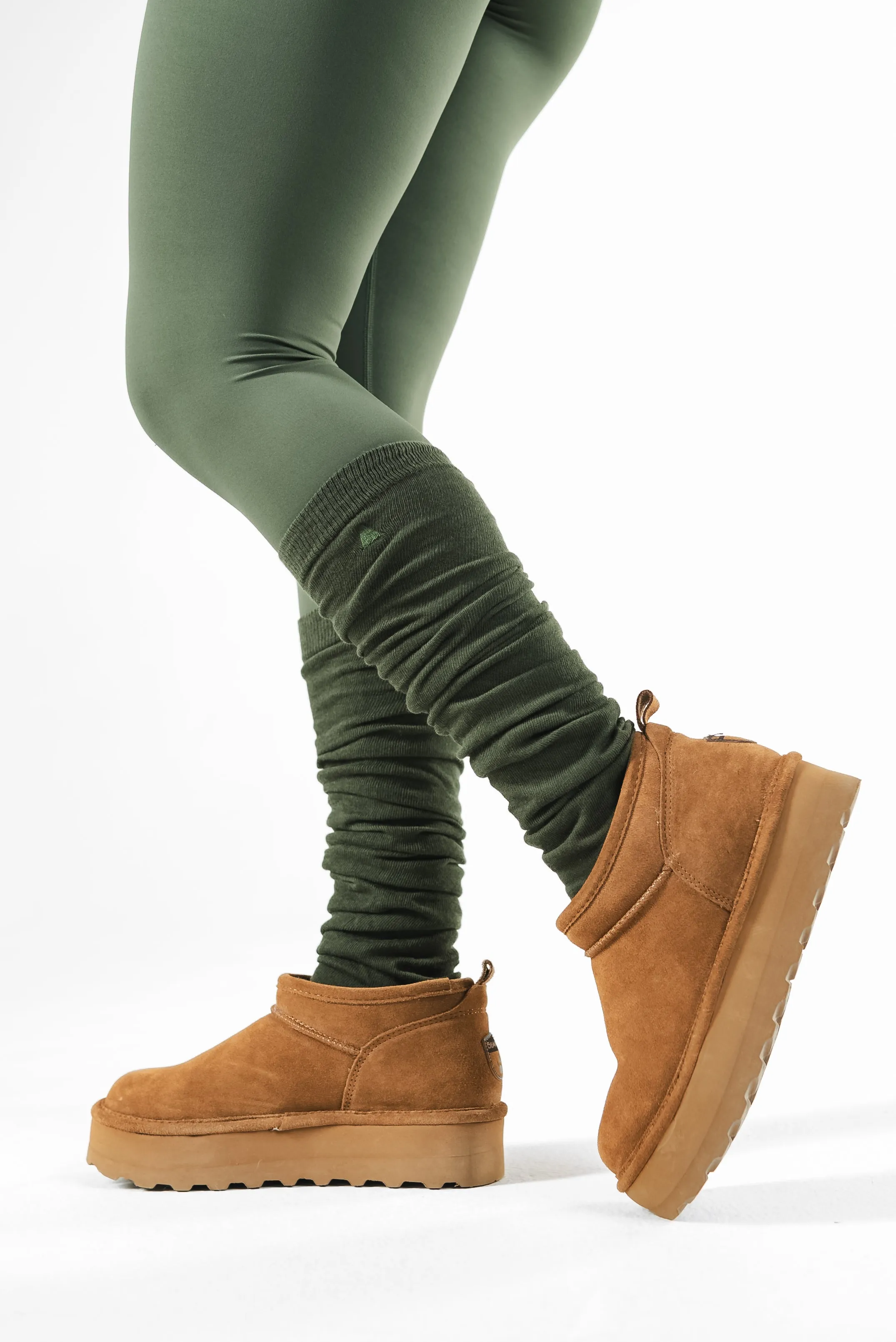 Sporty Leg Warmers - Olive sold by Balance Athletica product image thumbnail 2
