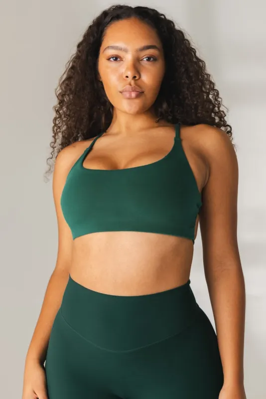 Cloud II™ Strappy Bra V1 Fit - Evergreen sold by Balance Athletica