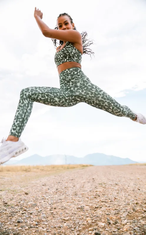 Vitality Pulse® Pant - Olive Feline sold by Balance Athletica
