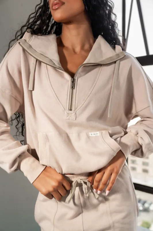 Vitality Remedy® Half Zip - Antler Washed sold by Balance Athletica